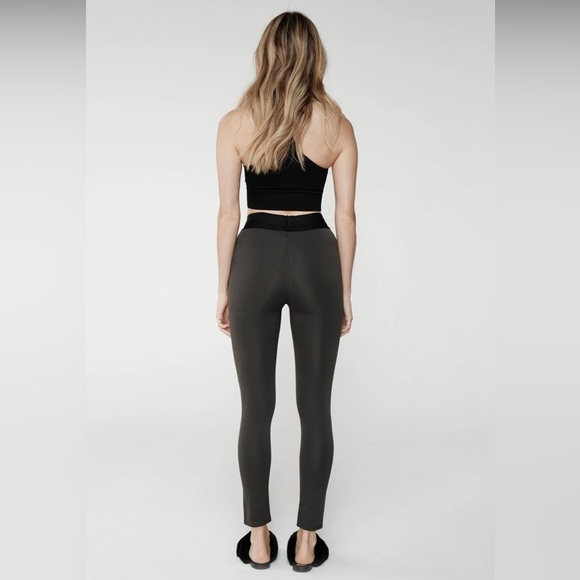 BCBG MASON LEGGING olive black stretch legging mid-rise NWT XXS - Picture 3 of 8